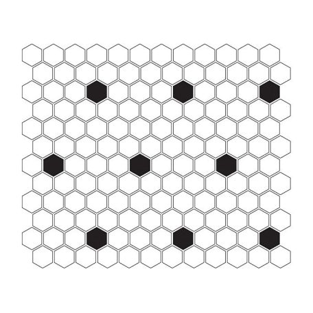 Hexagon Mini B&w Spot 30x26 mozaikcsempe