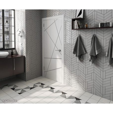 Equipe Chevron Wall Light Grey Left 18,6x5,2