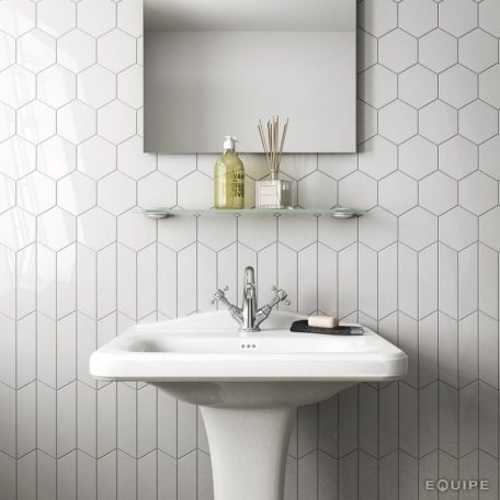 Equipe Chevron Wall Light Grey Left 18,6x5,2