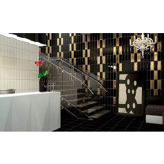   Metro Bisel Oro Brillo 10x30 fózolt fényes arany metro csempe
