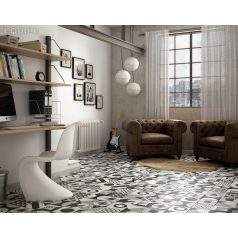 Patchwork B&W 20x20 cementlap hatású járólap