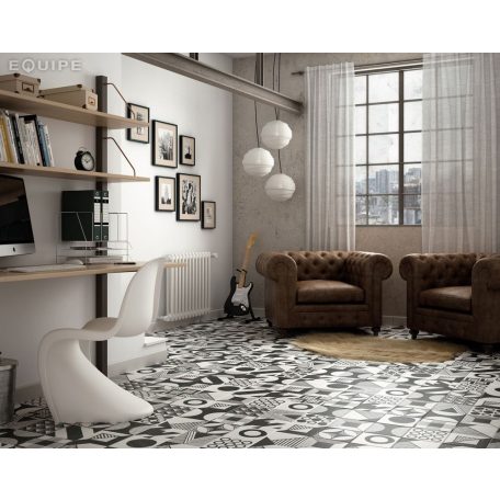 Patchwork B&W 20x20 cementlap hatású járólap