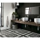 Antigua Base Negro 20x20 padlólap