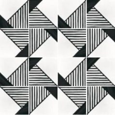Deco Origami B&W 20x20 cementlap hatású járólap