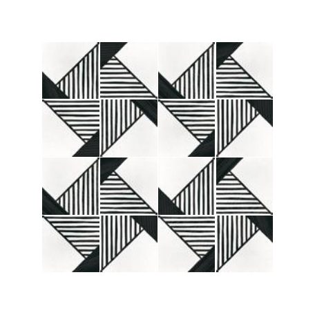 Deco Origami B&W 20x20 cementlap hatású járólap