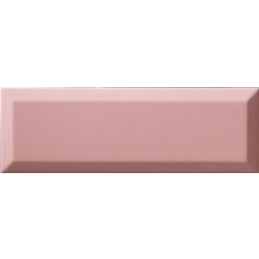 Metro Bisel Rosa F Brillo 10x30 fózolt fényes metro csempe