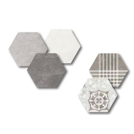 Hexatile Cement Grey 17,5x20 hatszögletű járólap