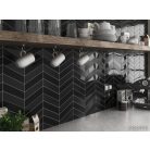 Equipe Chevron Wall Black Matt Left 18,6x5,2