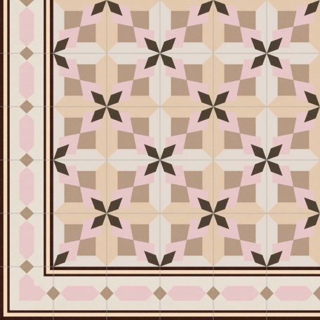 Vives 1900 Roura-3 Beige 20X20 Cementlap Mintás Járólap