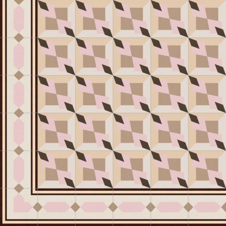 Vives 1900 Roura-3 Beige 20X20 Cementlap Mintás Járólap