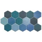 Realonda Hex Aquamarine 26,5x51 hexagon mintás járólap