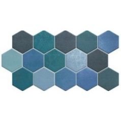 Realonda Hex Aquamarine 26,5x51 hexagon mintás járólap