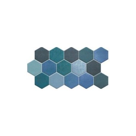 Realonda Hex Aquamarine 26,5x51 hexagon mintás járólap