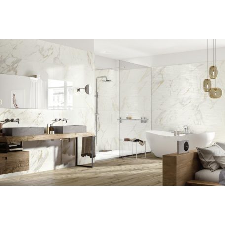 Ragno Bistrot Wall Calacatta Michelangelo Struttura Natura 3D Ret. 40x120