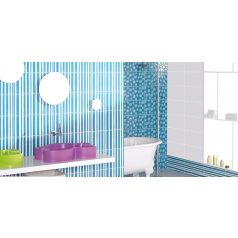 Pamesa Agatha 2 Lineas Turquesa - Decorado 25x50