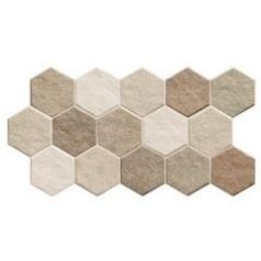 Stonegenge Hex Earth 26,5x51 hexagon mintás járólap