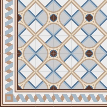 Vives 1900 Montaner Azul 20X20 Cementlap Mintás Járólap