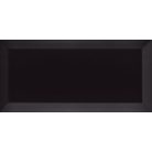 Bisel Negro Mate 10x20 matt fekete fózolt metro csempe