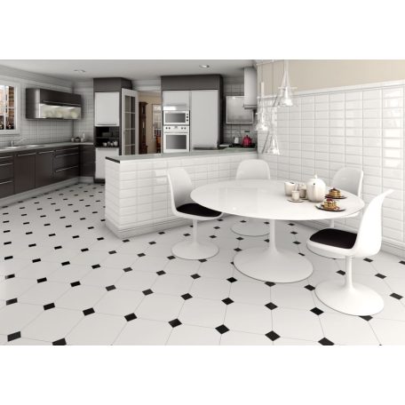 Monocolor Octagono Nero  31,6x31,6 