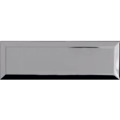   Metro Bisel Plata Brillo 10x30 fózolt fényes ezüst metro csempe