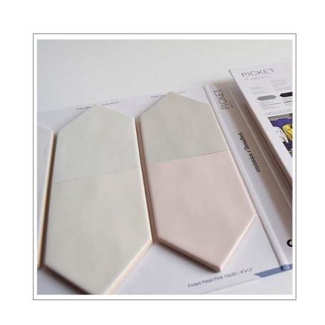 Picket /nyíl/ Ivory fényes sima hatszög 10x30 csont fali csempe