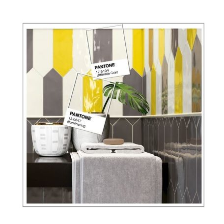 Picket /nyíl/ Ivory fényes sima hatszög 10x30 csont fali csempe