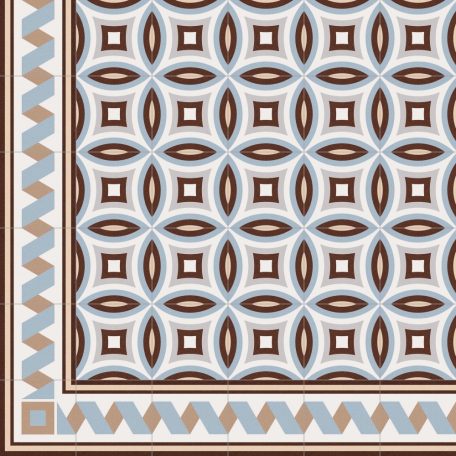 Vives 1900 Florentina 3 Celeste 20X20 Cementlap Mintás Járólap