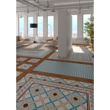 Vives 1900 Florentina 3 Celeste 20X20 Cementlap Mintás Járólap