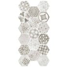 Hexatile Cement Garden Grey 17,5x20 hatszögletű mintás járólap 