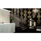 Metro Bisel Negro Brillo 10x30 fózolt fényes metro csempe