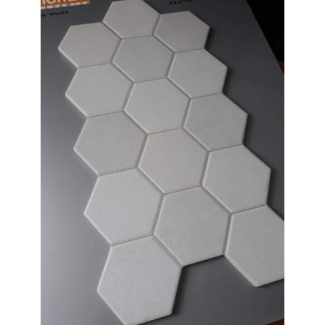  Hex White 26,5x51 hexagon mintás járólap