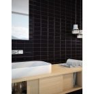 Metro black 7,5x15 fényes fekete fózolt szélű merto csempe