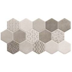 Realonda Habitat Hex Ice 26,5x51 hexagon mintás járólap