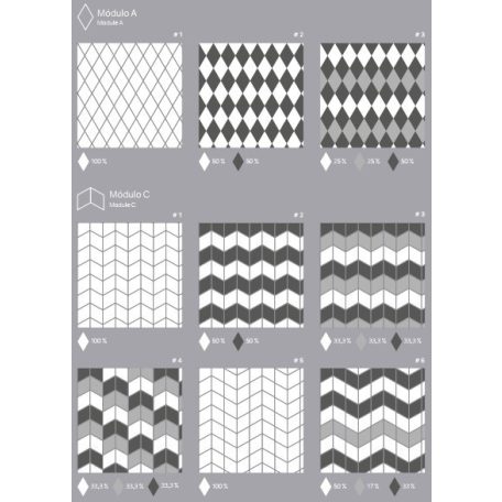 Rhombus Wall Ash Blue 15,2x26,3