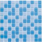 Combi 2 kék kevert színű üvegmozaik