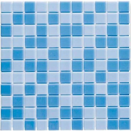 Combi 2 kék kevert színű üvegmozaik