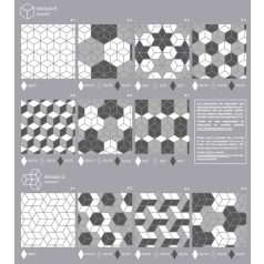 Rhombus Wall Light Grey 15,2x26,3