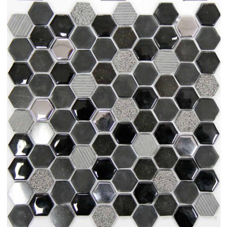 Hexagono Negro 30,2x30,5 