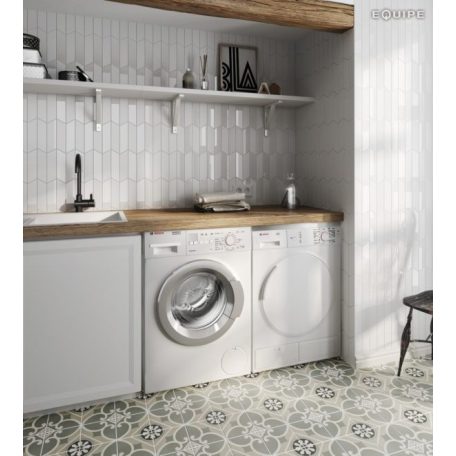 Equipe Chevron Wall White Matt Right 18,6x5,2