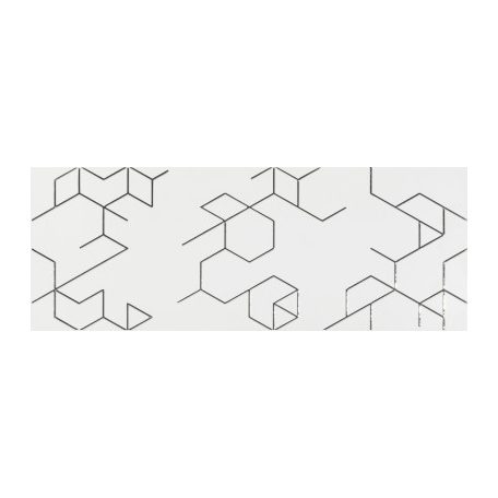 Decor Polygon Blanco 25x65