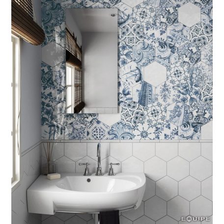 Equipe Hexatile Blanco Brillo 17,5x20