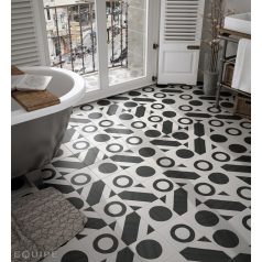 Deco Balance B&W 20x20 cementlap hatású járólap