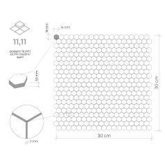 DUNIN ALLUMI GOLD HEXAGON 14 mozaik csempe