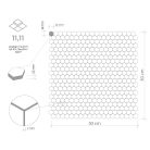 DUNIN ALLUMI SILVER HEXAGON 14 mozaik csempe