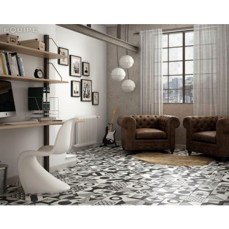 Equipe Caprice Deco Patchwork B&W 20x20