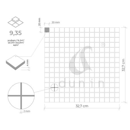DUNIN Q GREEN mozaik csempe